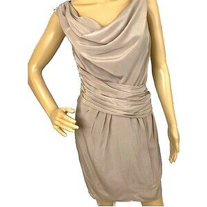Bebe Robbie 100% Silk Cowl Neck Dress Size Small